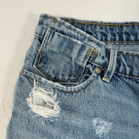 BDG Slim Boyfriend Jeans Womens Size 27 Mid Rise Medium Wash Distressed - Picture 13 of 15